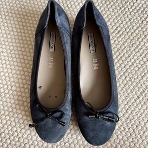 Grunland | Made in Italy Suede Navy Ballerina Flats | Size 41